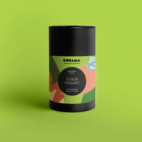 Thé vert bio Menthe, Écorces d'orange, Eucalyptus – À Coeur Vaillant Bio – Kodama Paris