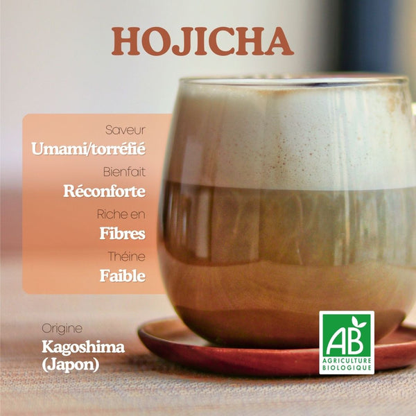 Thé vert bio Poudre de thé vert bio torréfié – Japonais – Hojicha Bio pour Latte – Kodama Paris