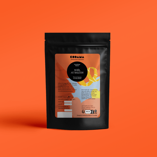 Thé noir Cacao, Écorces d'orange, Épices – Noël au Balcon – Kodama Paris