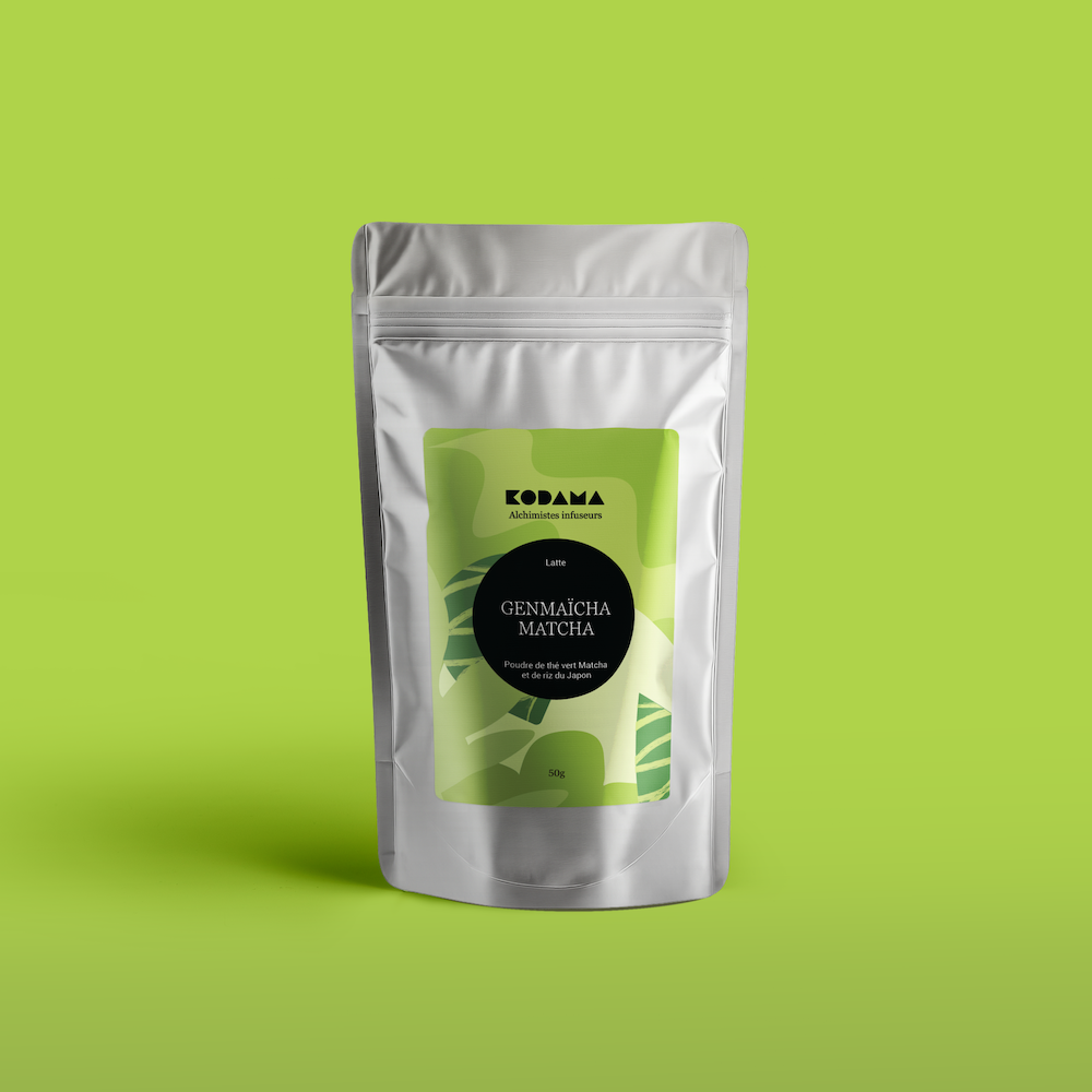 Thé vert bio Poudre thé vert bio et riz grillé – Genmaïcha Matcha Bio – Kodama Paris