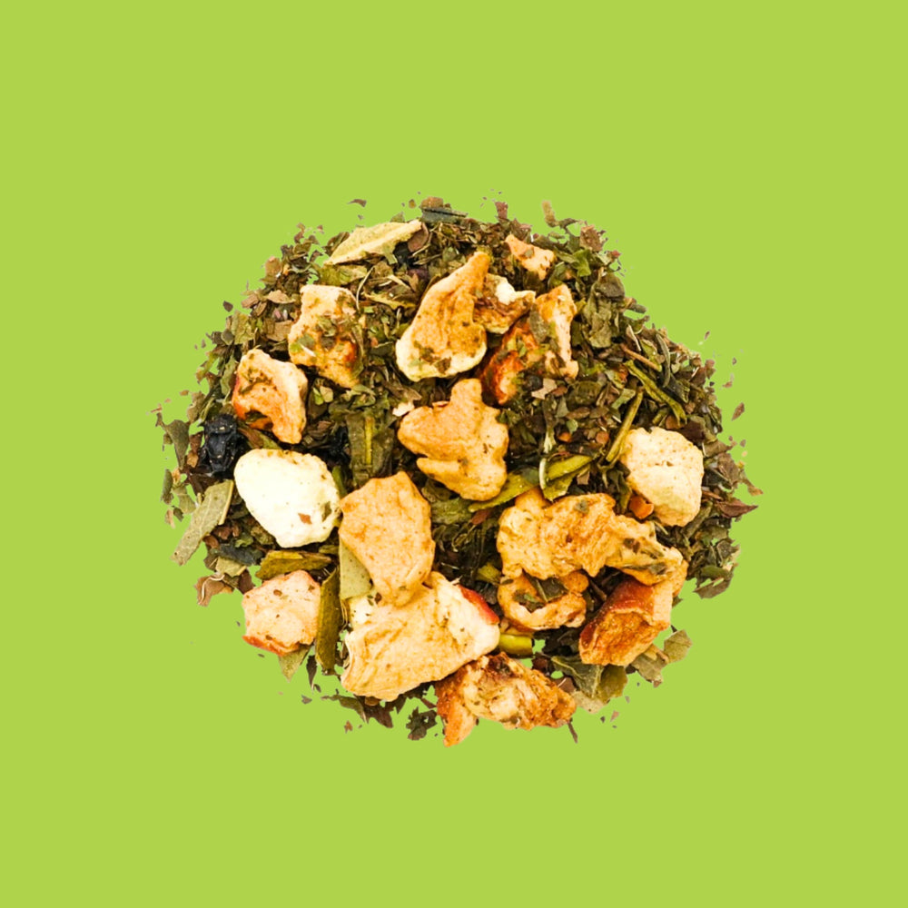 Thé vert bio Menthe, Écorces d'orange, Eucalyptus – À Coeur Vaillant Bio – Kodama Paris