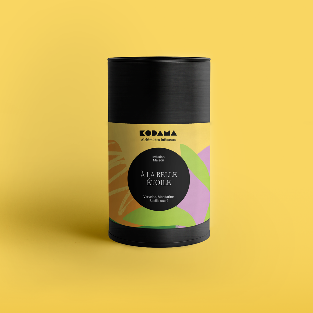 À La Belle Étoile – Infusion – Verveine, Mandarine, Basilic sacré – Kodama Paris - Boite