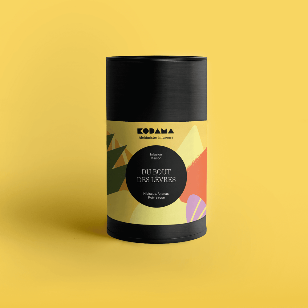 Du Bout des Lèvres – Infusion – Hibiscus, Ananas, Poivre rose – Kodama Paris - Boite