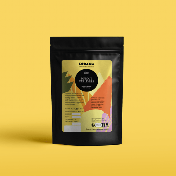Du Bout des Lèvres – Infusion – Hibiscus, Ananas, Poivre rose – Kodama Paris - Pochette