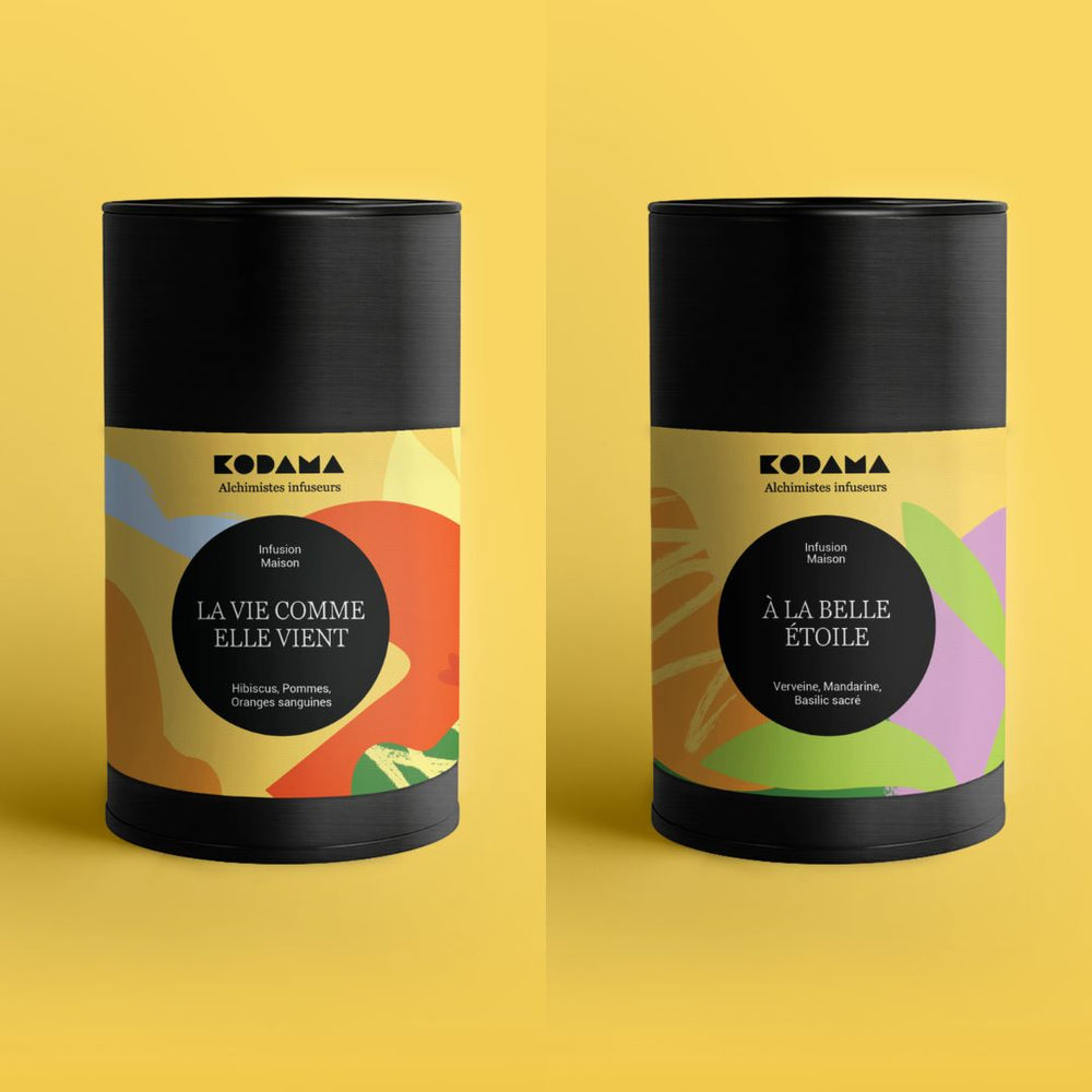 Coffret Duo Infusions – Coffret – La Vie comme elle Vient & À La Belle Étoile – Kodama Paris - Packshot produits