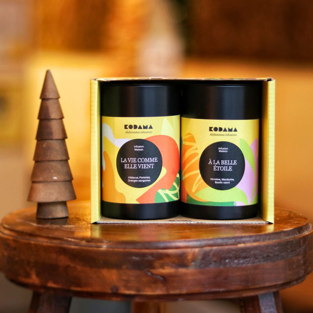 Coffret Duo Infusions – Coffret – La Vie comme elle Vient & À La Belle Étoile – Kodama Paris - Packshot produits