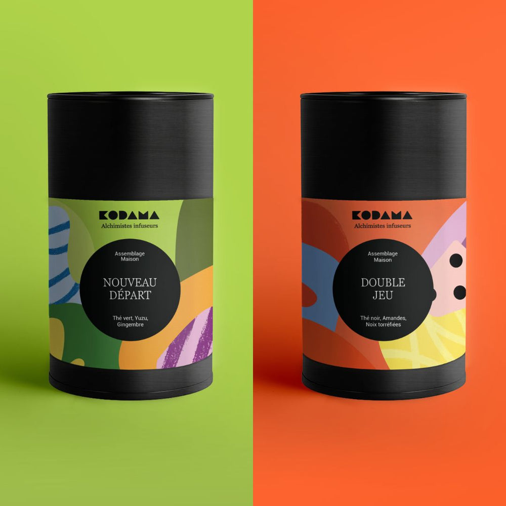 Coffret Duo Thés – Coffret – Nouveau Départ & Double Jeu – Kodama Paris - packshot produits