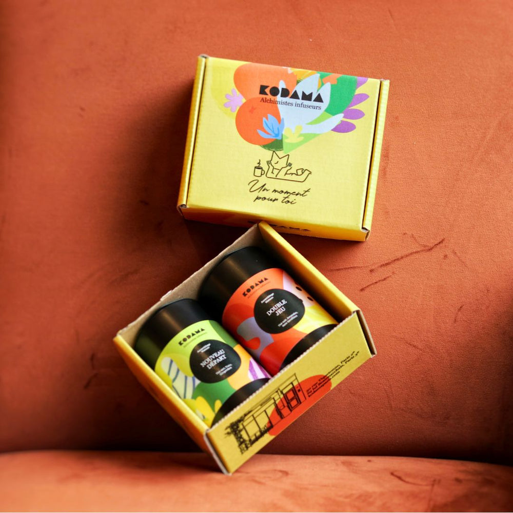 Coffret Duo Thés – Coffret – Nouveau Départ & Double Jeu – Kodama Paris - packshot produits