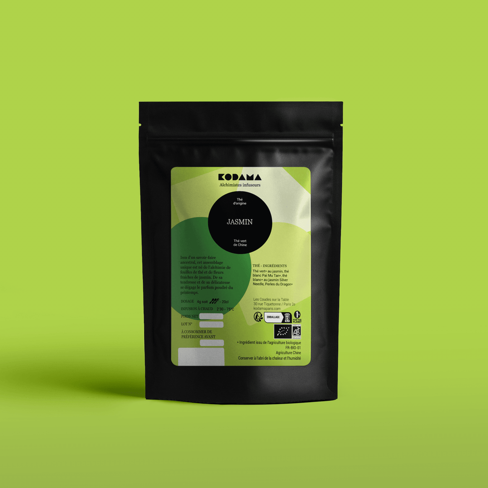 Jasmin Bio – Thé vert – Thés blancs et verts au jasmin – Kodama Paris - Pochette