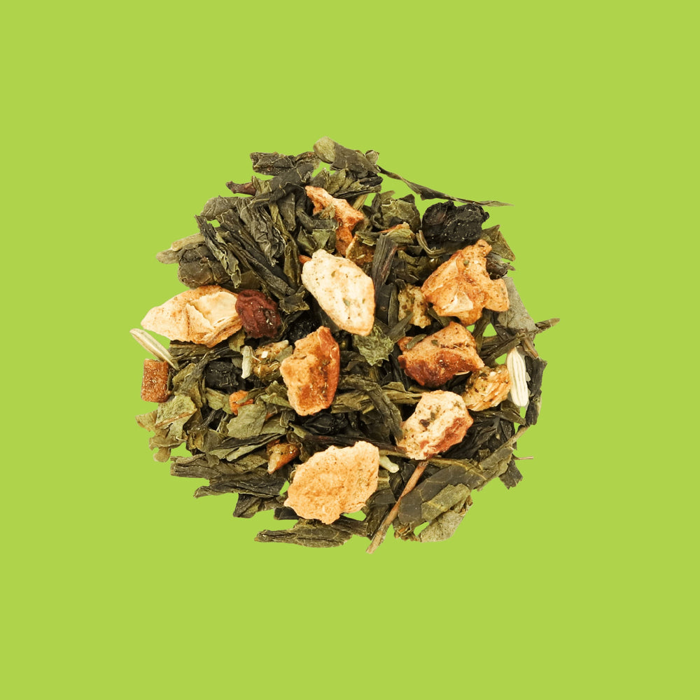 Monts et Merveilles Bio – Thé vert, Poires, Baies de sureau – Kodama Paris - Boite