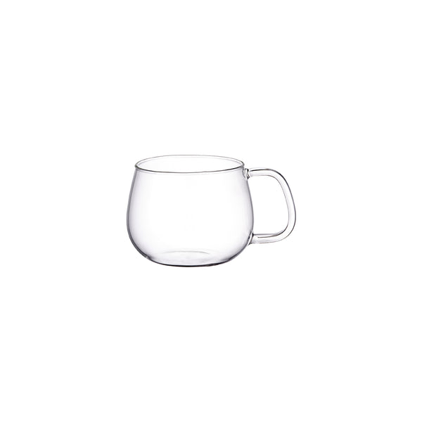Tasse en verre 350ml KINTO – Accessoire à thé – Kodama Paris- tasse vue de profil
